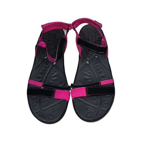 Jambu JBU Cyclone Flat Black/Pink Slip On Flip Flops Sandal Size 11 - Picture 7 of 12